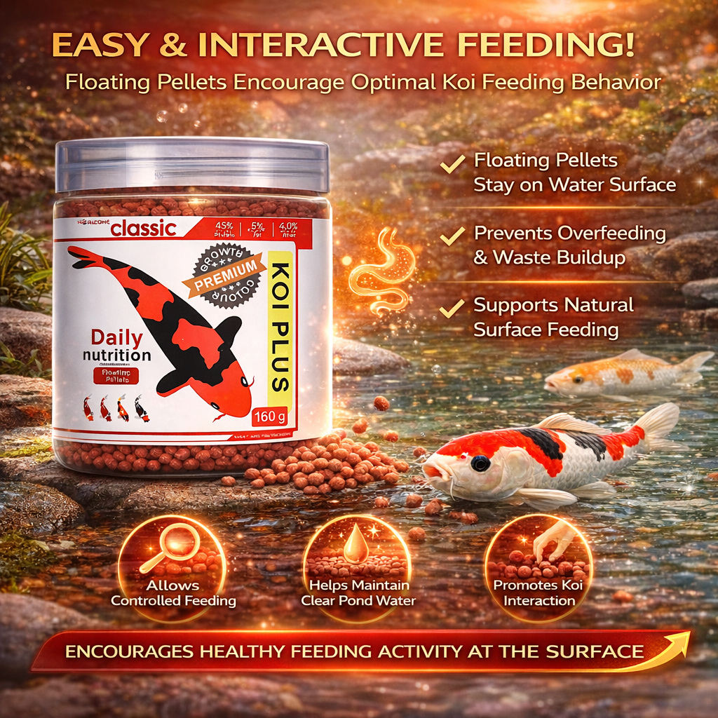 Koi Fish Food Floating Pellets 160g