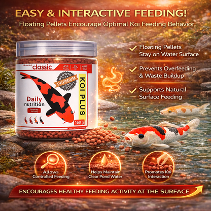 Koi Fish Food Floating Pellets 160g