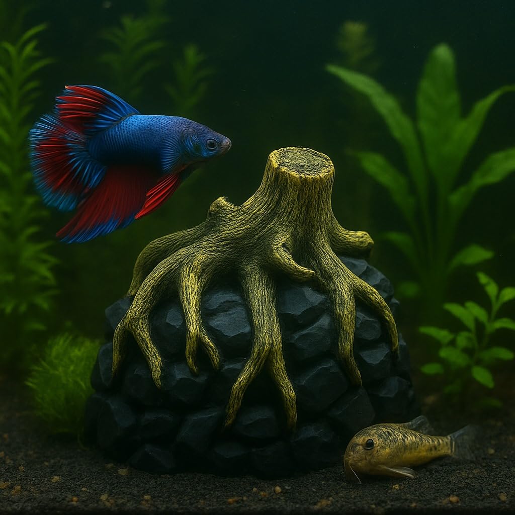 Natural Driftwood Root Aquarium Decoration 15×13×12 cm
