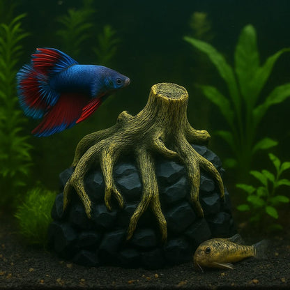 Natural Driftwood Root Aquarium Decoration 15×13×12 cm