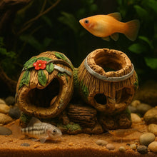 Resin Barrel Fish Hideout 12×9×8 cm