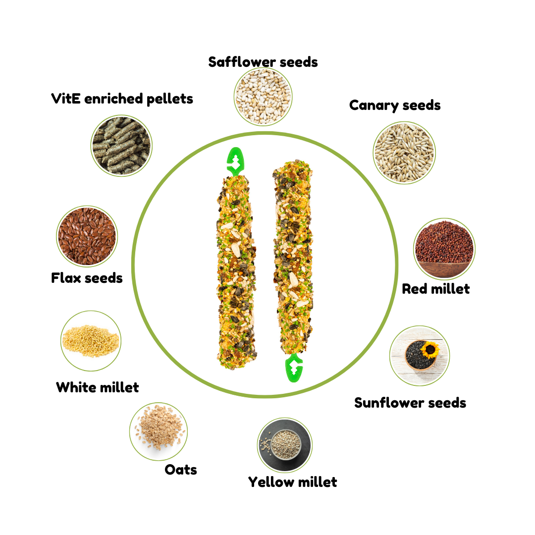 Country seed stick, parakeet kiwi and pear - 140g bird food