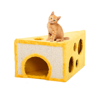 Catry cheezy paws palace cat house with scratcher