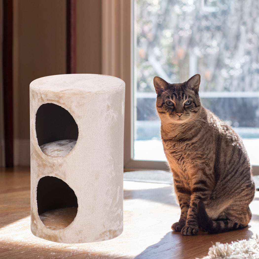 Catry CozyLoft™ Dual-Den Plush Cat Condo