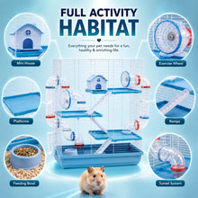 Dear Pet Dayang 511DB Large Multi-Level Hamster Cage with Transparent Tunnel System 47x30.2x70 cm