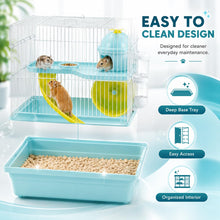 Compact Hamster Cage with Exercise Wheel, Ramp & Platform 30x23x30 cm