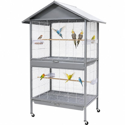 Dear Pet DAYANG A26-1Large Aviary Bird Cage 107.5×75×175 cm for Budgies, Lovebirds, Finches, Canaries & Cockatiels