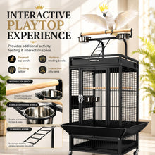 Premium  Playtop Large White Bird Cage 67×67×156 cm for Conure Cage A10