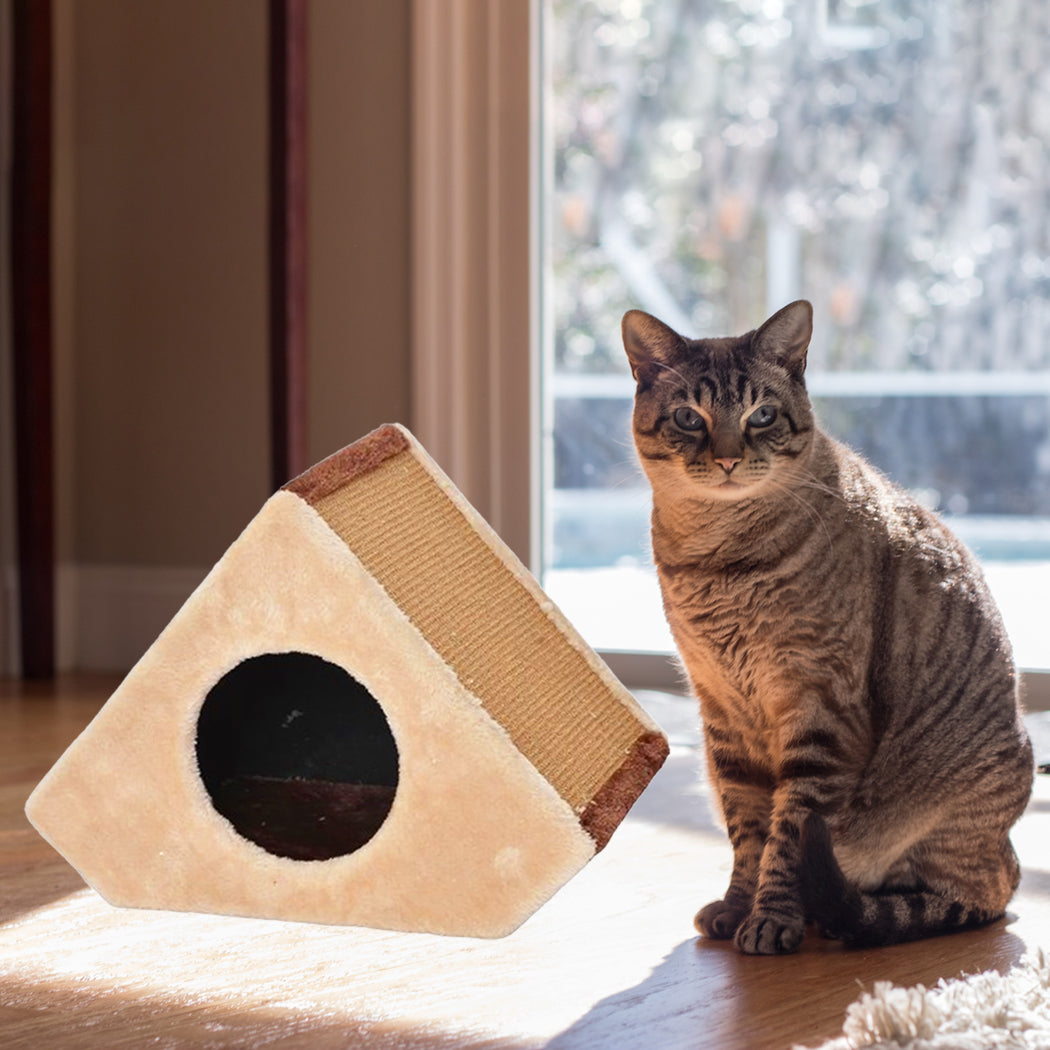 Catry TriPod Cat Hideaway with Scratcher