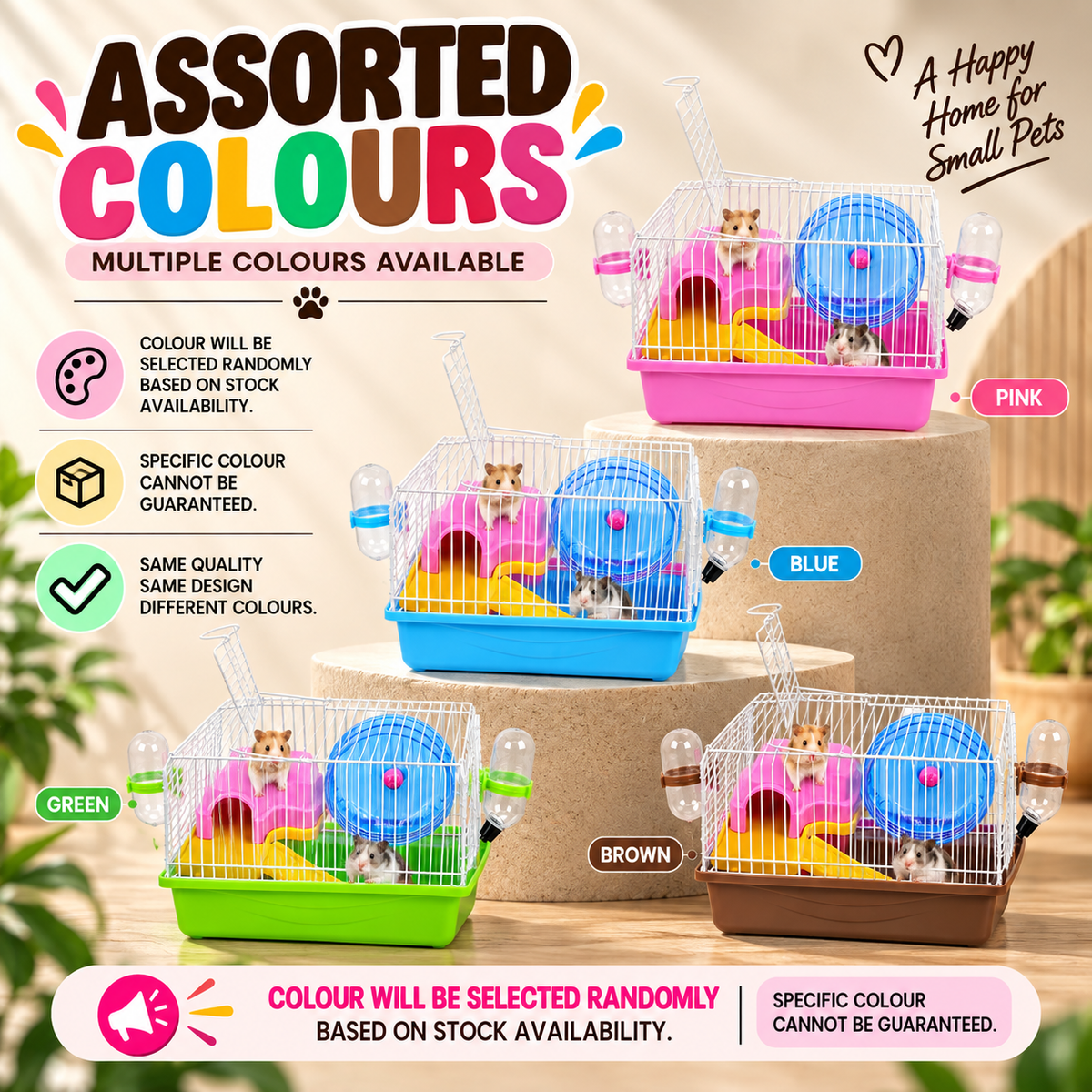 Petbroo Base Hamster Cage, 23x17x15 cm
