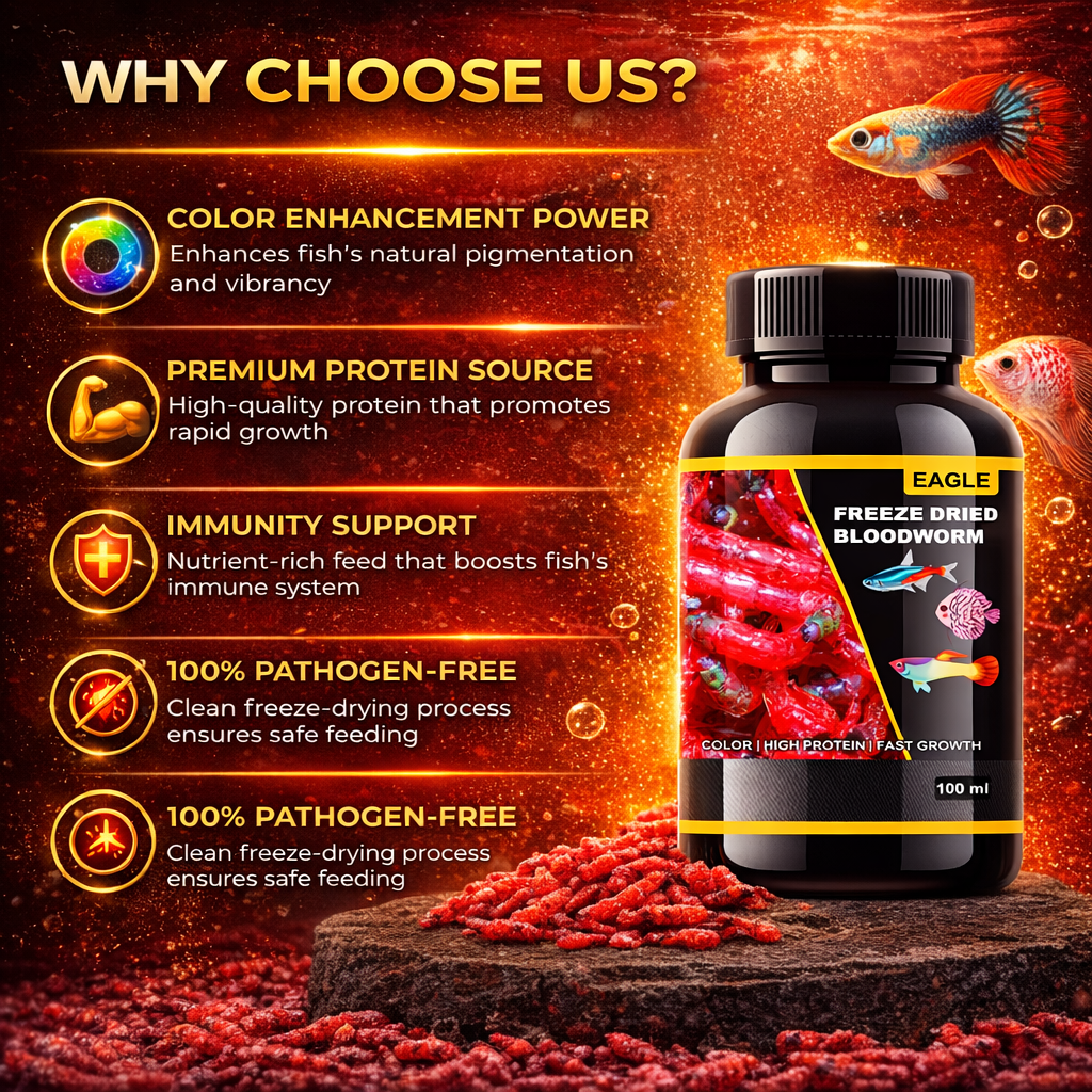 Freeze Dried Bloodworms Fish Food 100ml