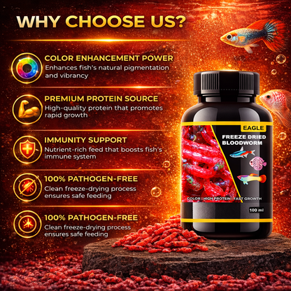 Freeze Dried Bloodworms Fish Food 100ml