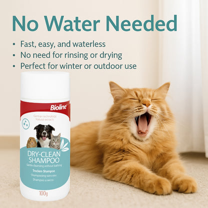 Bioline dry clean shampoo -100g pet grooming