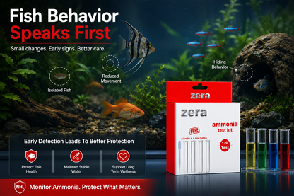 ZERA AMMONIA TEST KIT FOR AQUARIUM WATER TESTING – PROFESSIONAL AMMONIA MONITORING KIT | 120 TESTS | FAST, ACCURATE & RELIABLE RESULTS