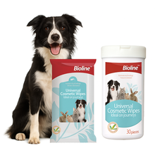 Bioline universal cosmetic wipes - 30pcs- pet grooming