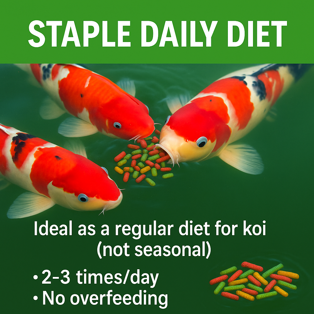 Jumbo protein rich Koi carp staple fish food bucket 3kg
