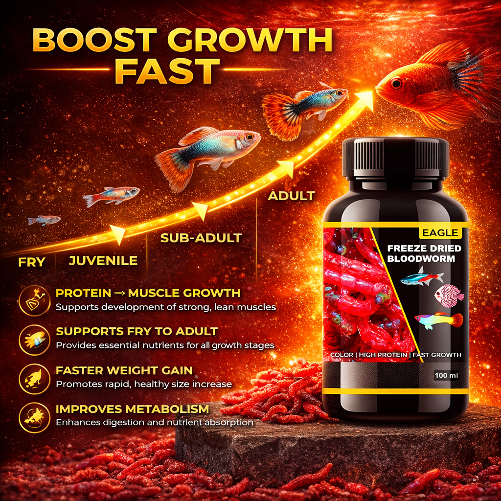 Freeze Dried Bloodworms Fish Food 100ml