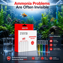 ZERA AMMONIA TEST KIT FOR AQUARIUM WATER TESTING – PROFESSIONAL AMMONIA MONITORING KIT | 120 TESTS | FAST, ACCURATE & RELIABLE RESULTS
