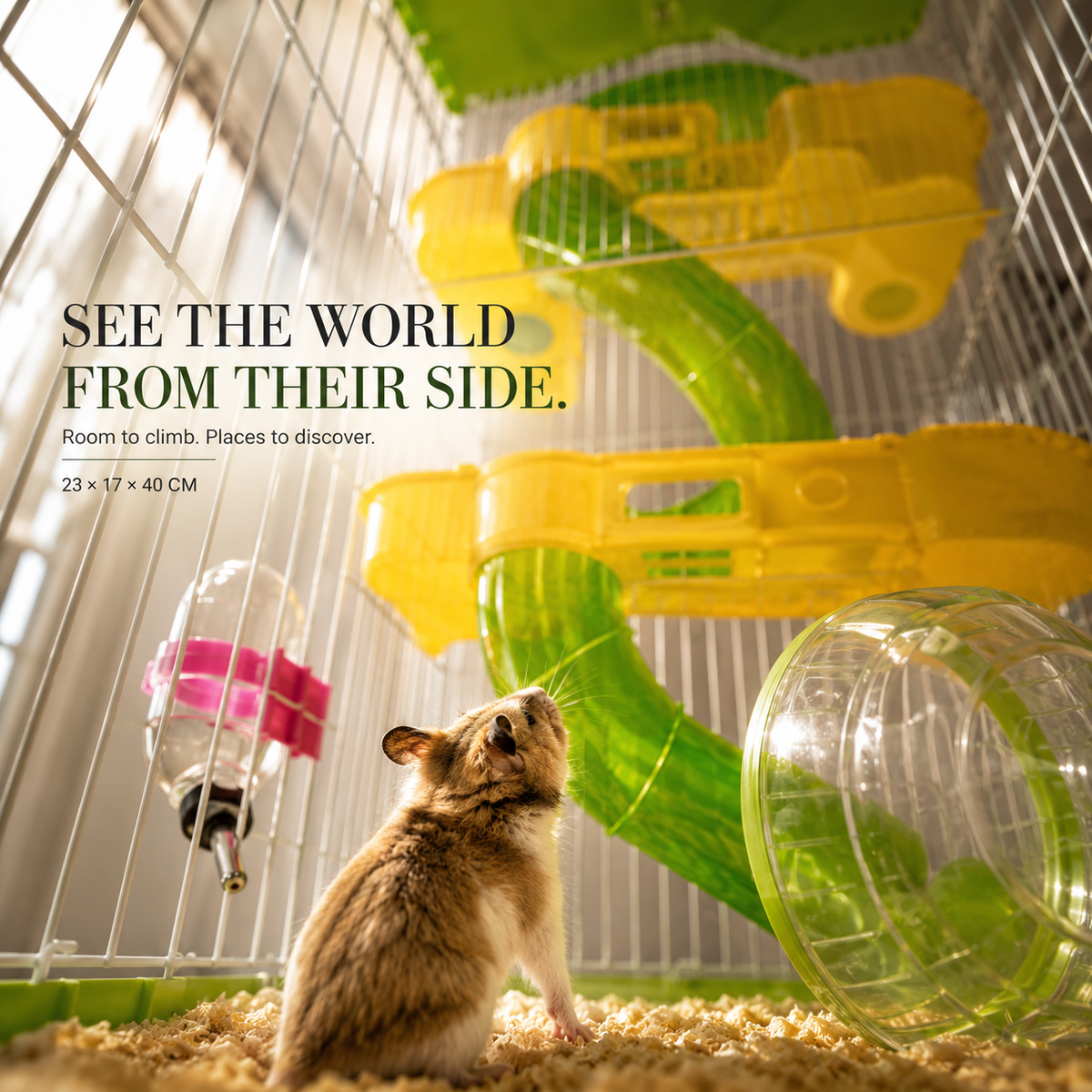 Petbroo Skyclimb Hamster Cage – 23 × 17 × 40 cm