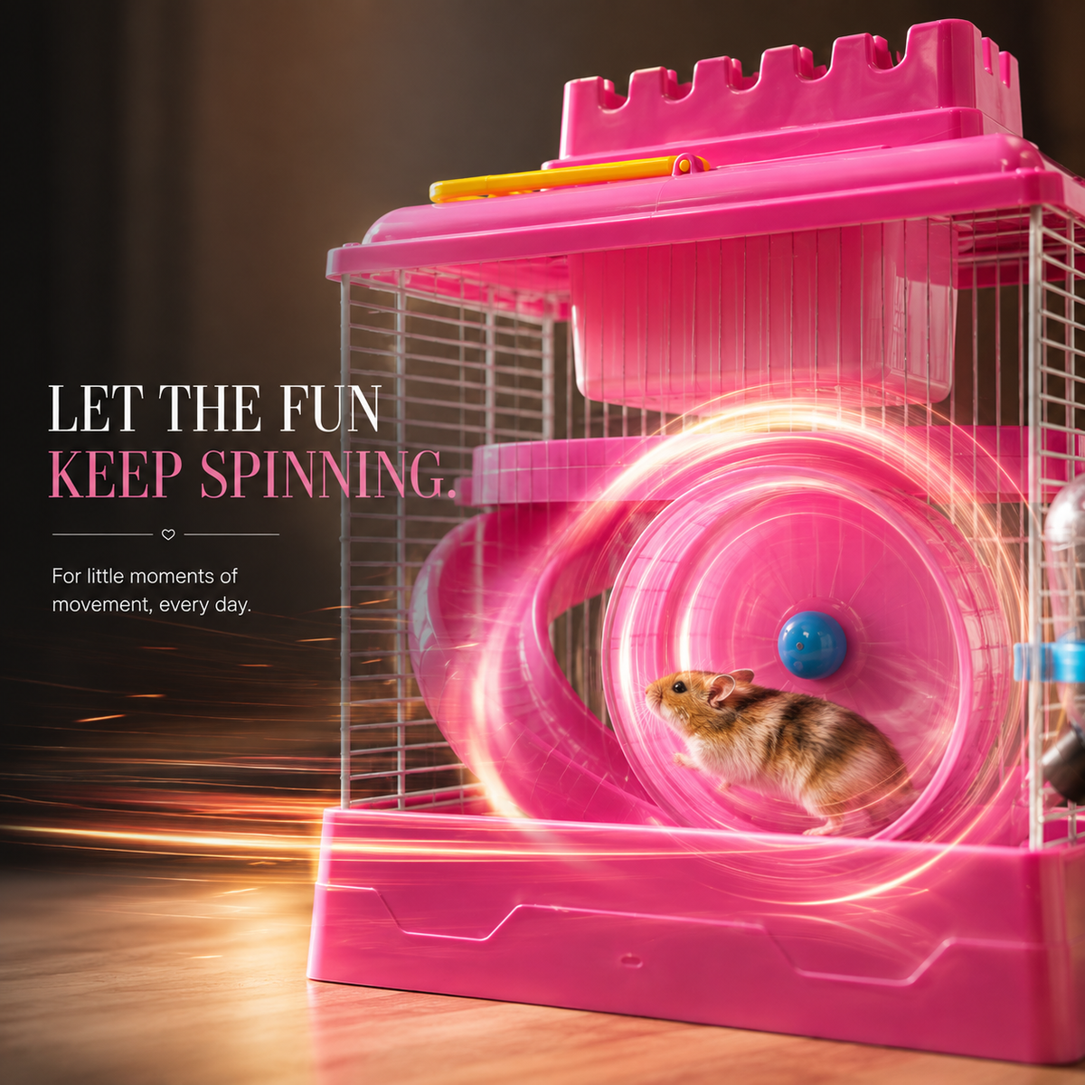 Petbroo Spinhome Hamster Cage 29 × 15 × 27.5 cm for Hamsters