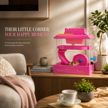 Petbroo Spinhome Hamster Cage 29 × 15 × 27.5 cm for Hamsters