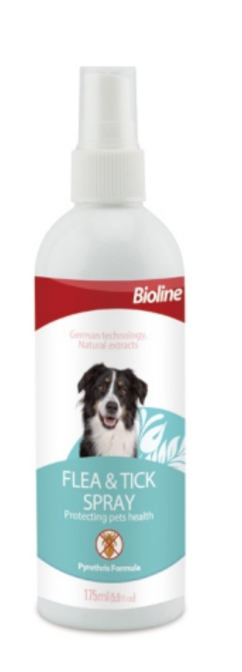 Bioline Flea and Tick spray 175ml - pet grooming