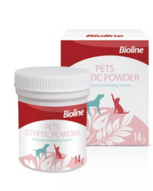 Bioline pets styptic powder 14g- pet grooming