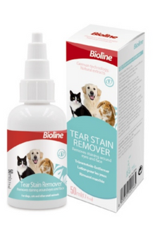 Bioline tear stain remover 50ml - pet grooming