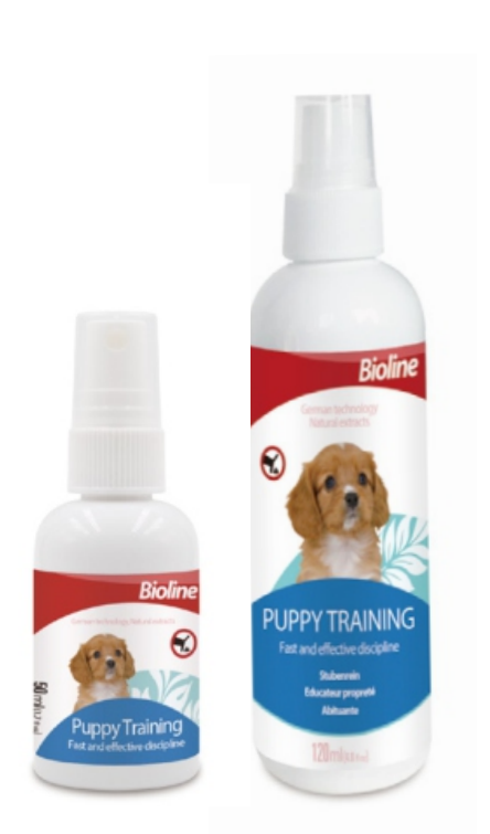 Puppy trainer essential oil to apply on puppy pad