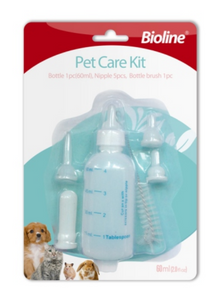 Puppy care kit bottle 1pc (60ml), nipple 5pcs, bottle brush 1 pc