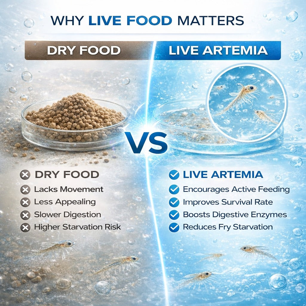 Premium Artemia Cysts Brine Shrimp Eggs Capsules for Fish Fry & Shrimp Larvae