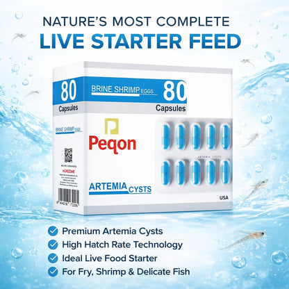 Premium Artemia Cysts Brine Shrimp Eggs Capsules for Fish Fry & Shrimp Larvae
