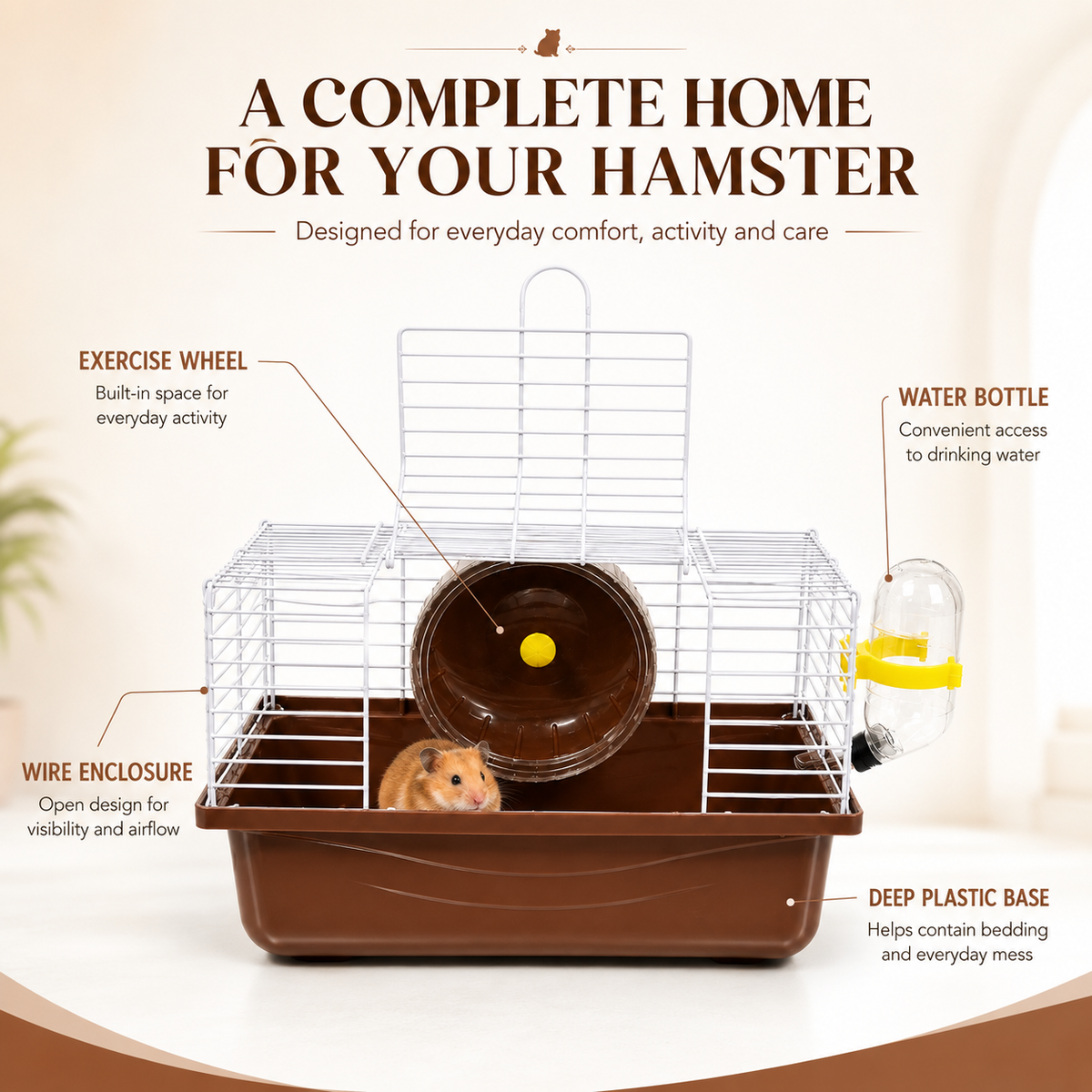 Petbroo Airnest Hamster Cage 23x17x15 cm