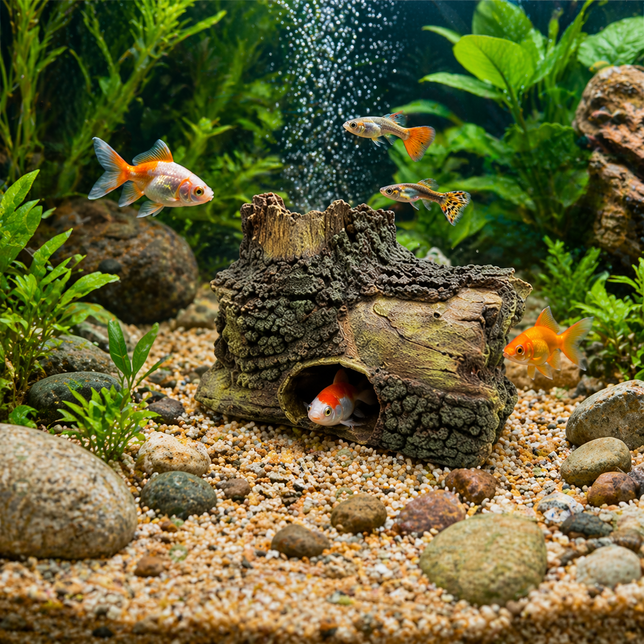 Aquarium Decoration Log Cave for Fish Tank