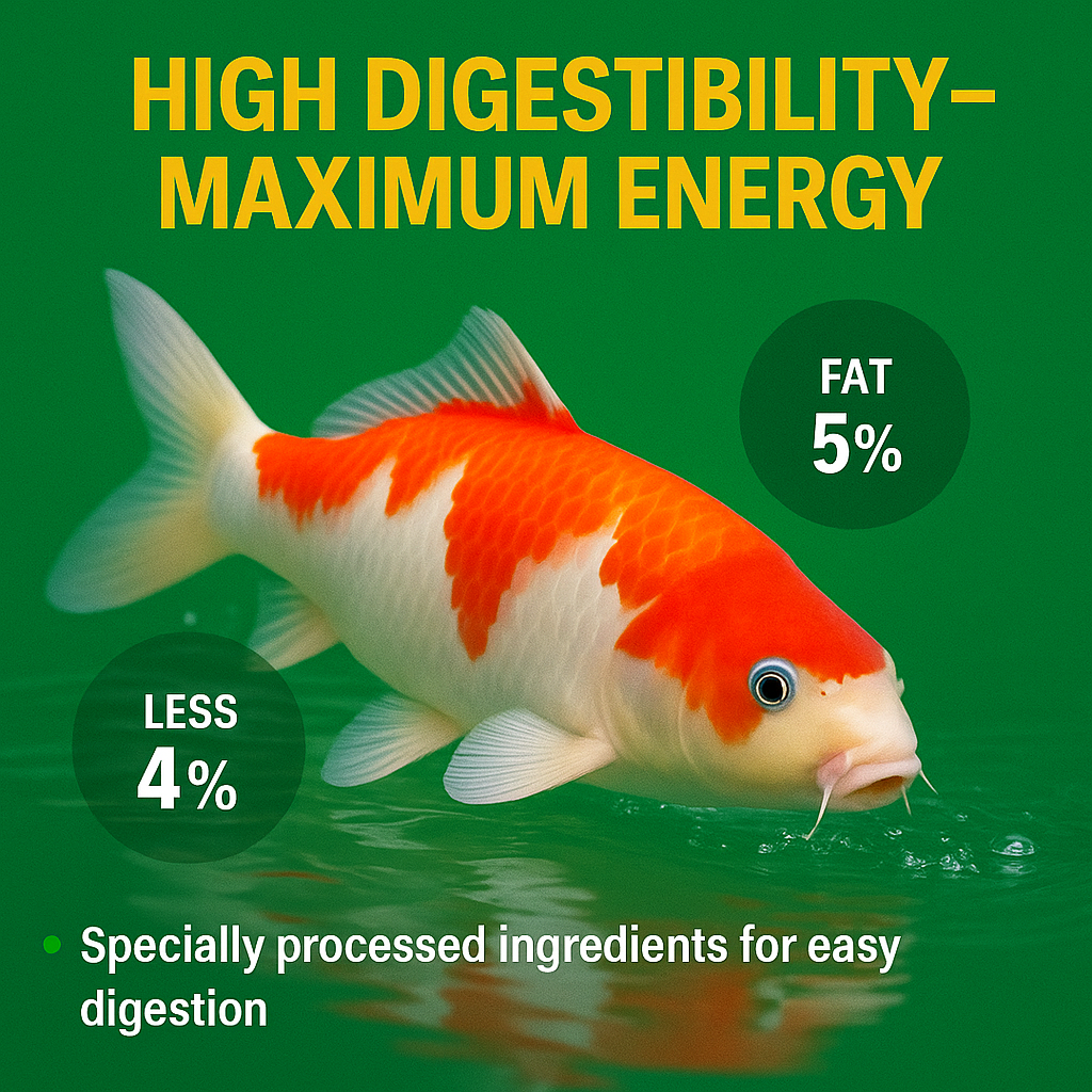 Jumbo protein rich Koi carp staple fish food bucket 3kg