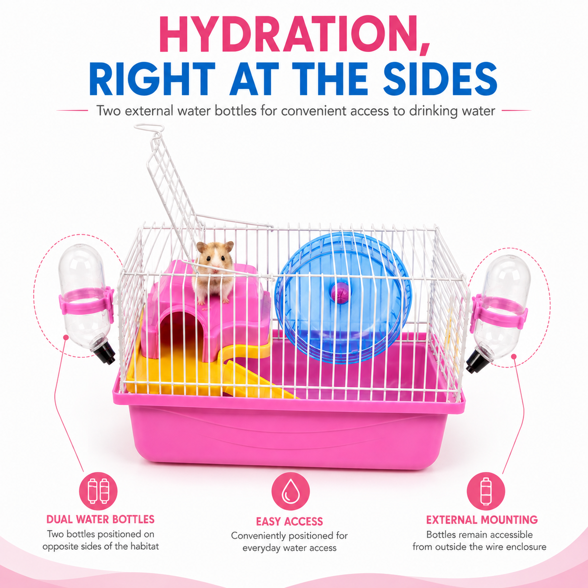 Petbroo Base Hamster Cage, 23x17x15 cm