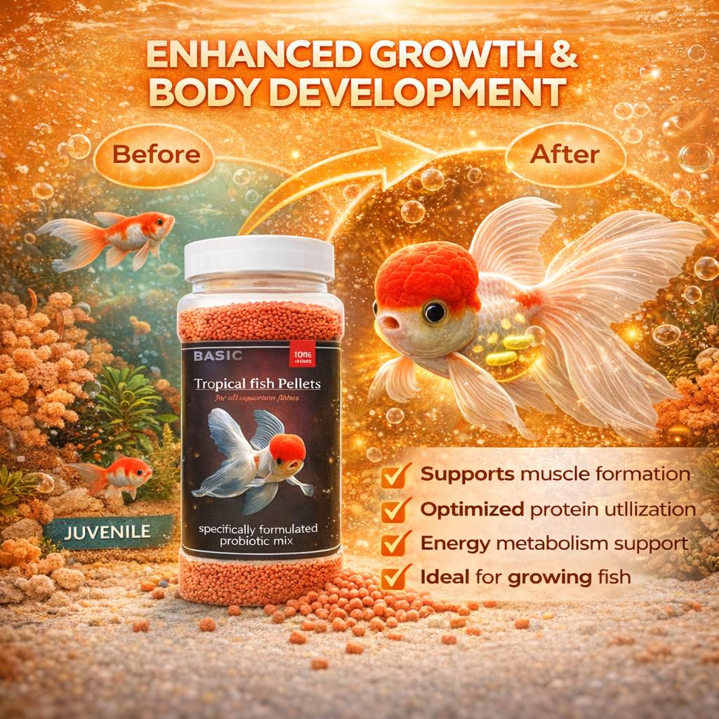 Tropical Fish Pellets with Probiotic Formula for All Aquarium Fish
