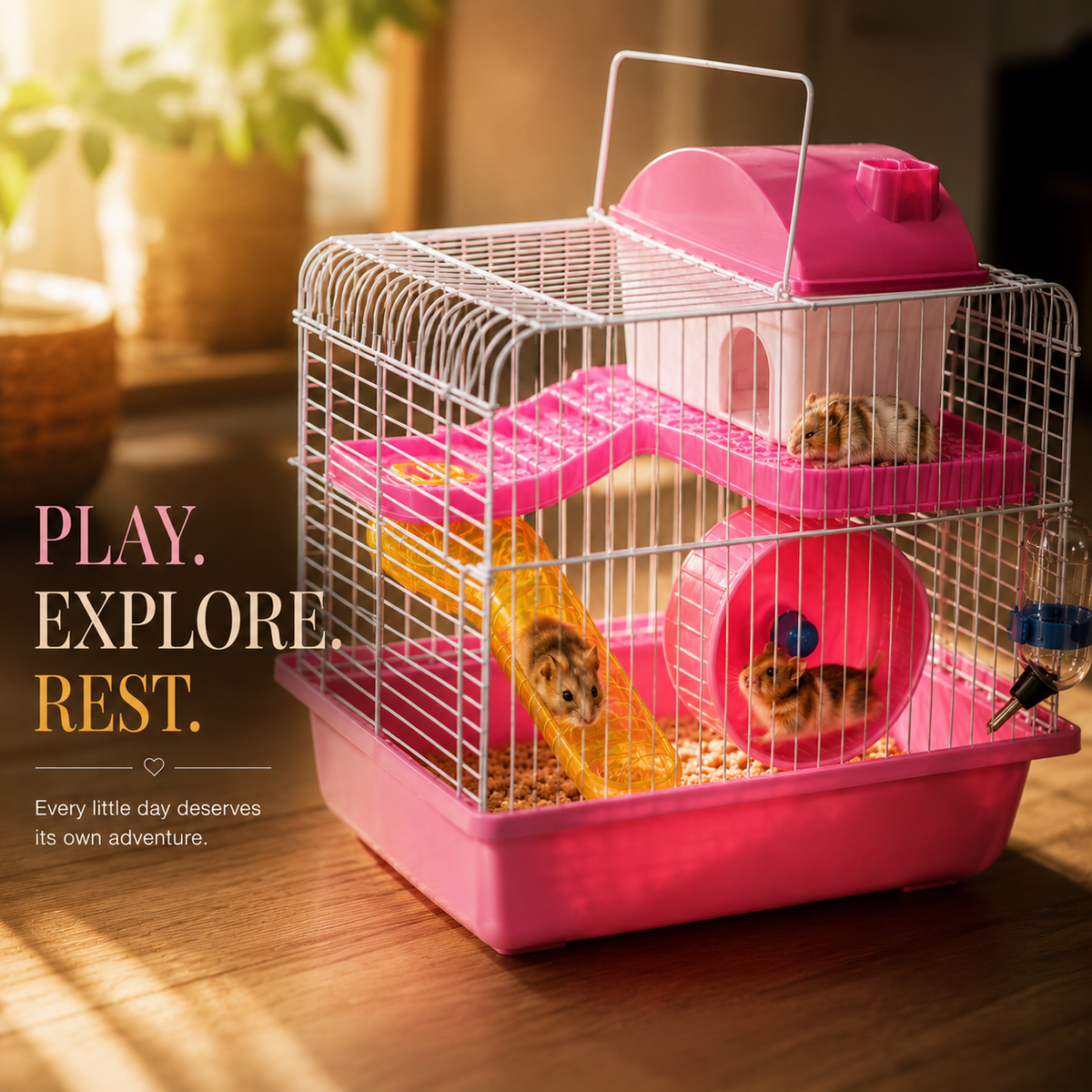 Petbroo Homey Hamster Cage – 23 × 17 × 30 cm