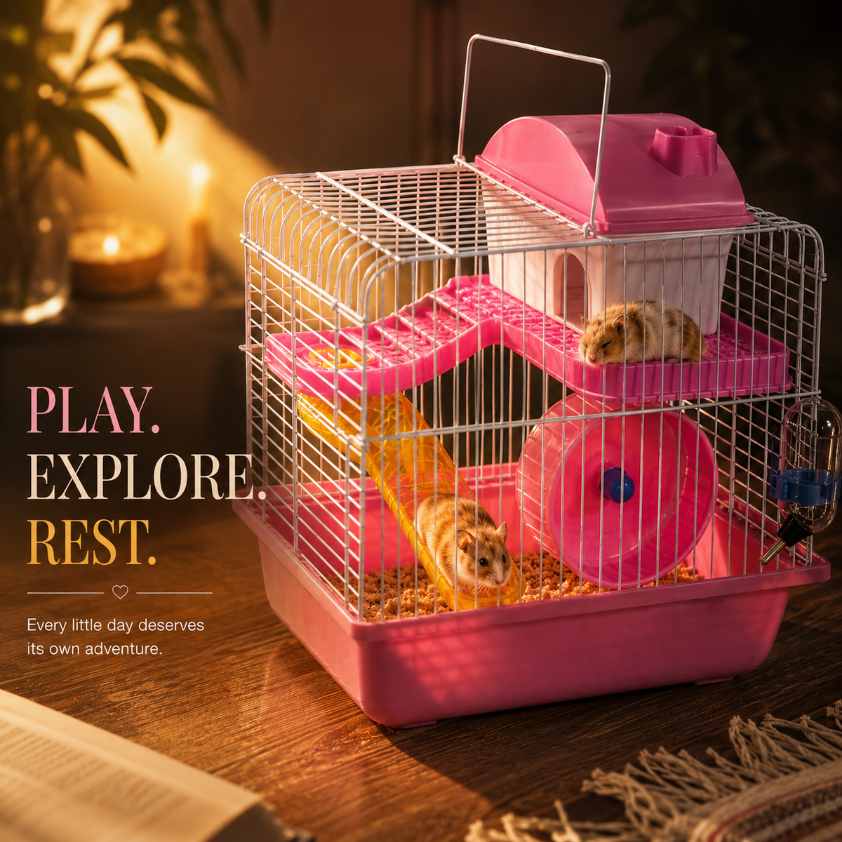 Petbroo Homey Hamster Cage – 23 × 17 × 30 cm