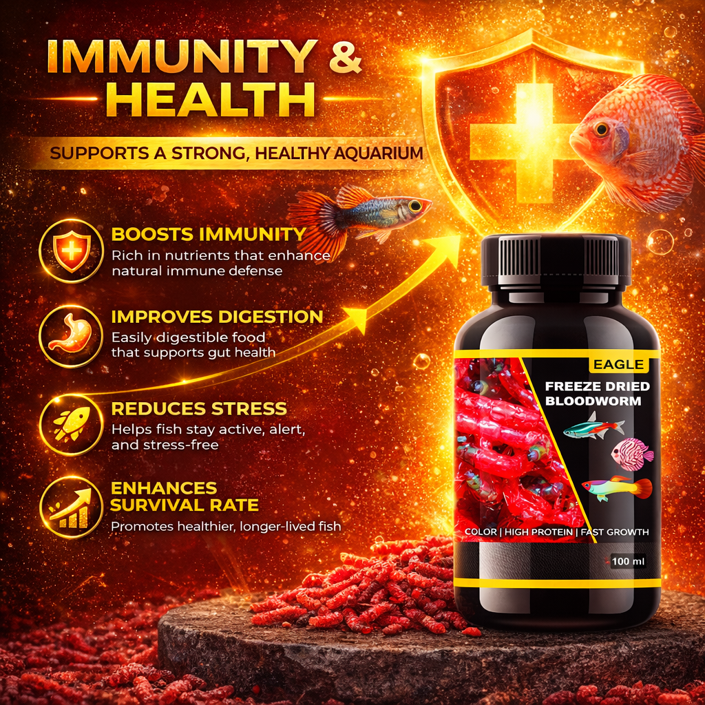 Freeze Dried Bloodworms Fish Food 100ml
