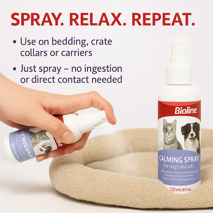Bioline calming spray for dogs and cats -120ml