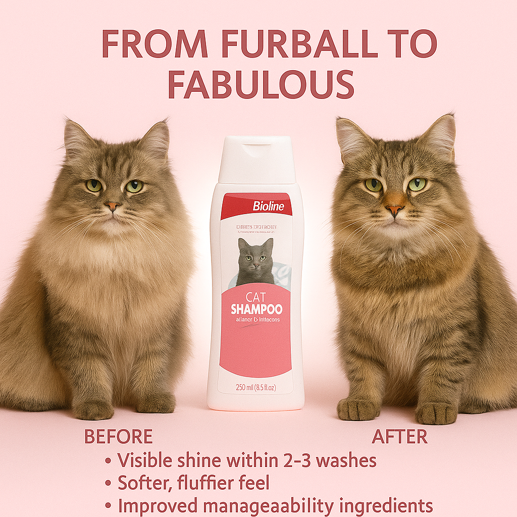 Bioline Cat shampoo 250 ml pet grooming
