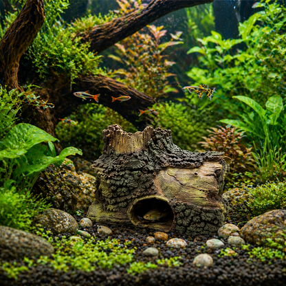Aquarium Decoration Log Cave for Fish Tank