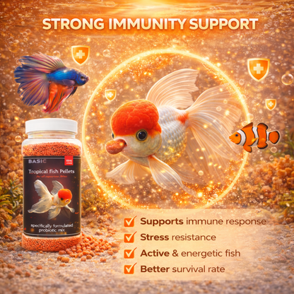 Tropical Fish Pellets with Probiotic Formula for All Aquarium Fish