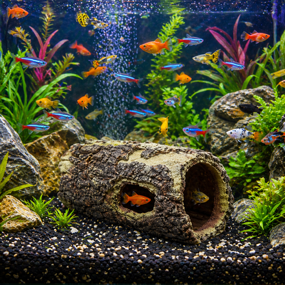 Natural Wood Design Ornament Hideout Aquarium Decoration Log Cave for Fish Tank
