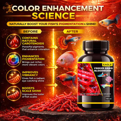 Freeze Dried Bloodworms Fish Food 100ml