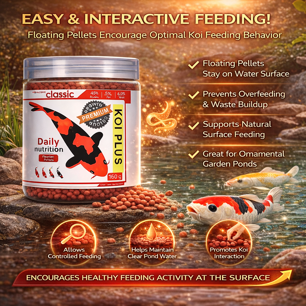 Koi Fish Food Floating Pellets 160g