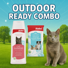 Cat Grooming Essential Combo – Cat Shampoo +Universal cosmetic wipes  =Shiny coat + On-the-go freshness