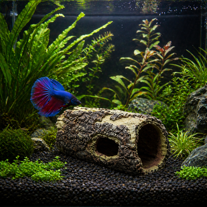 Natural Wood Design Ornament Hideout Aquarium Decoration Log Cave for Fish Tank
