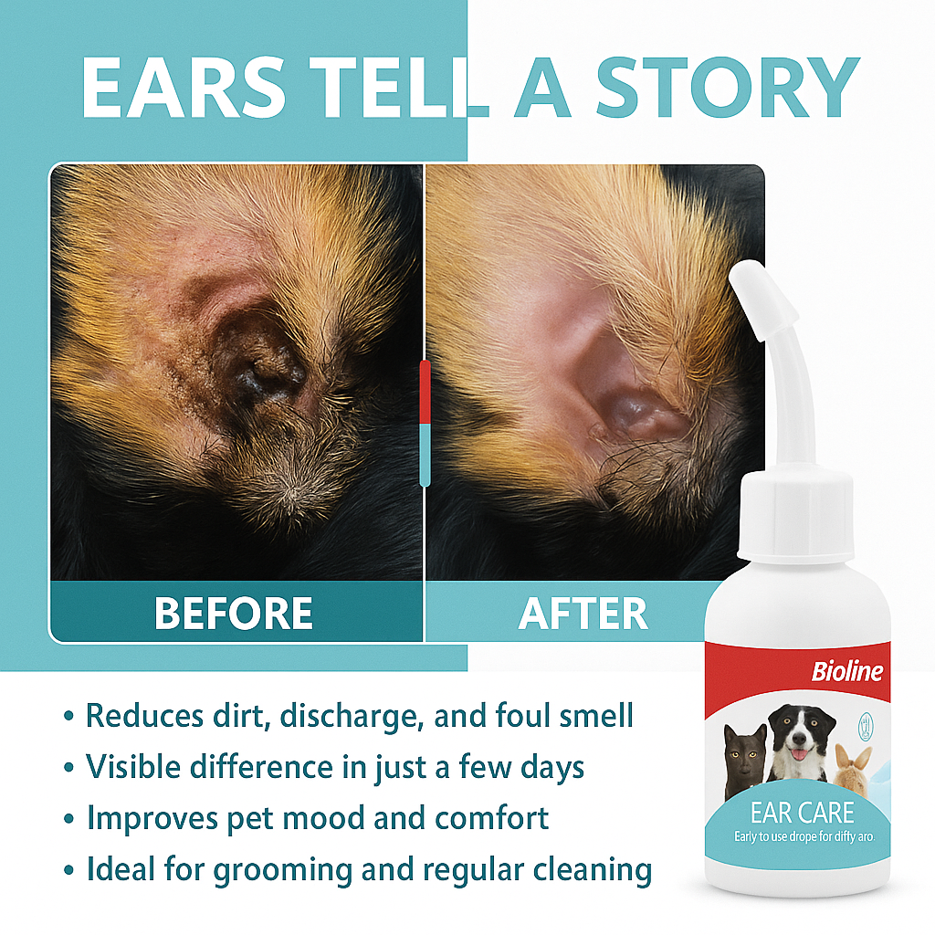 Ear care, easy to use drops for dirty ears 50ml- pet grooming